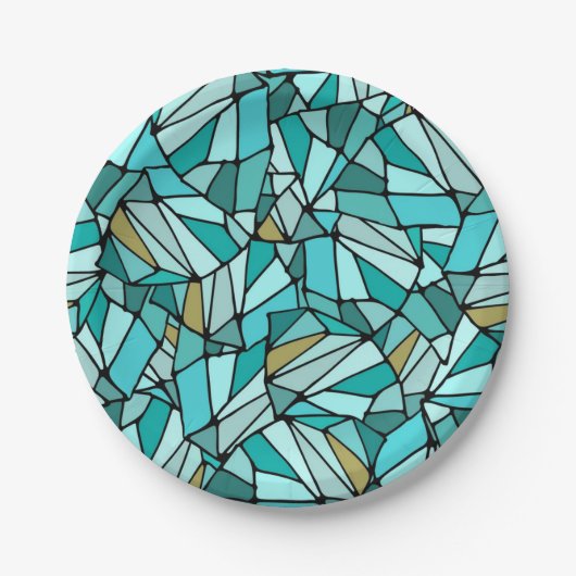 Abstract patroon papieren bordje (Voorkant)