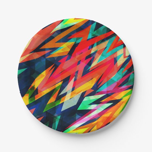 Abstract patroon papieren bordje (Voorkant)