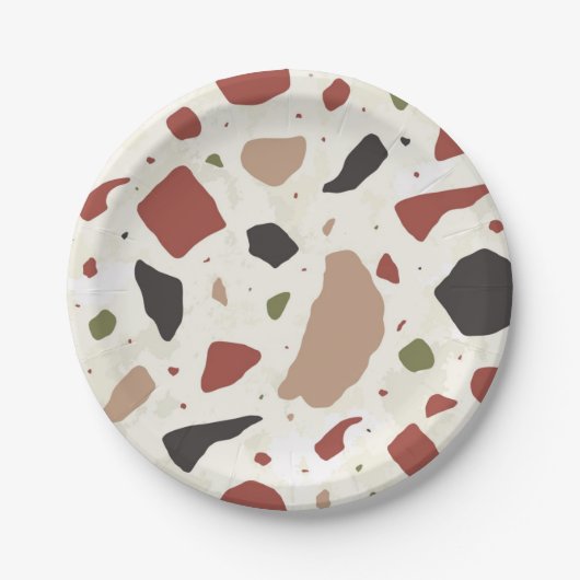 Abstract patroon papieren bordje (Voorkant)