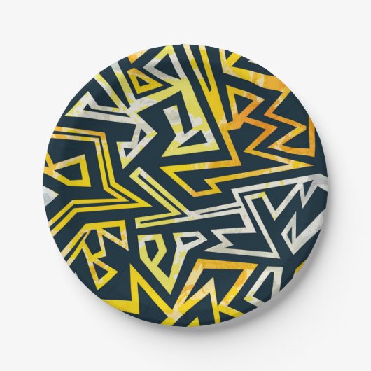 Abstract patroon papieren bordje (Voorkant)