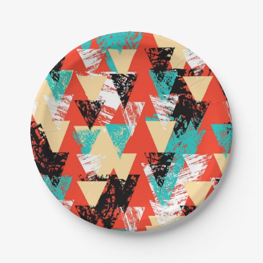 Abstract patroon papieren bordje (Voorkant)