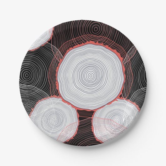 Abstract patroon papieren bordje (Voorkant)