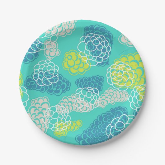 Abstract patroon papieren bordje (Voorkant)