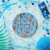Abstract patroon papieren bordje (Feest)
