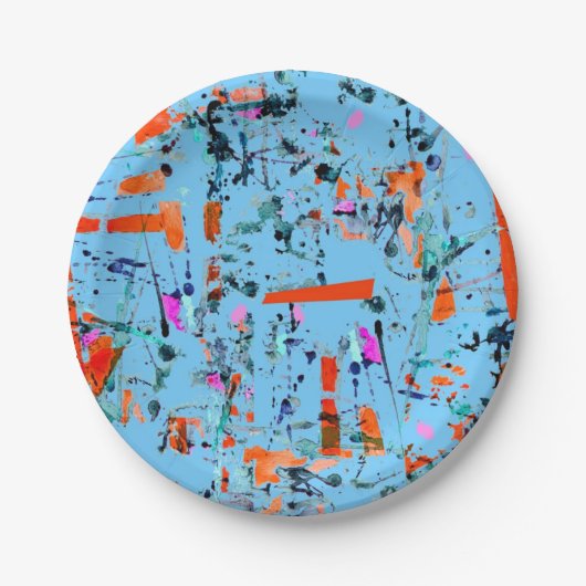 Abstract patroon papieren bordje (Voorkant)
