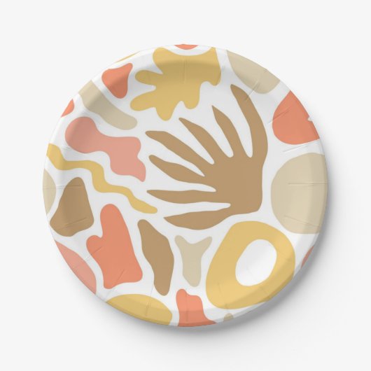 Abstract patroon papieren bordje (Voorkant)