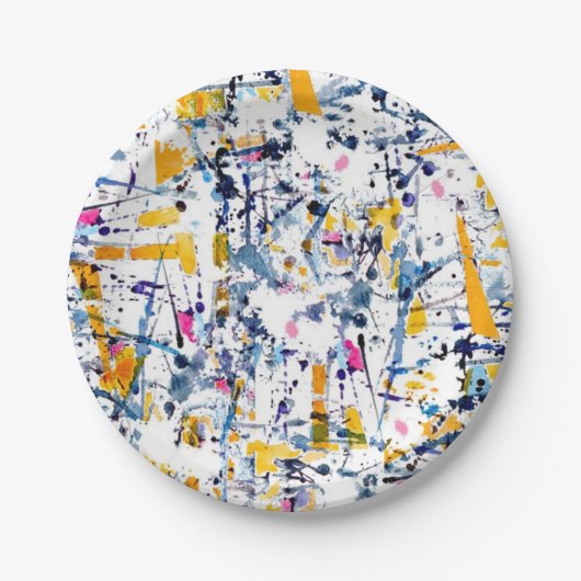 Abstract patroon papieren bordje (Voorkant)