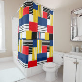 Abstract patroon . Patchwork . Douchegordijn (In situ)