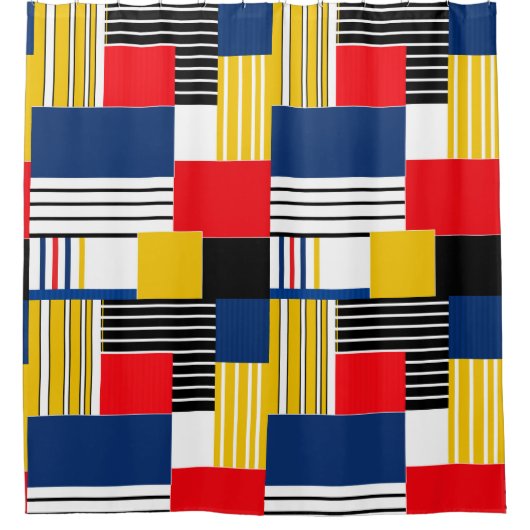 Abstract patroon . Patchwork . Douchegordijn (Voorkant)