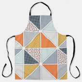 Abstract patroon, patchwork tegels. schort (Voorkant)