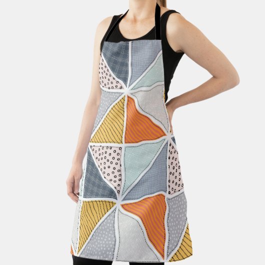 Abstract patroon, patchwork tegels. schort (Insitu)
