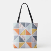 Abstract patroon, patchwork tegels. tote bag (Achterkant)