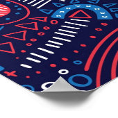 Abstract patroon poster (Hoek)