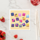 abstract, patroon, publixel, beste, cool, kleurrij servet (Insitu)