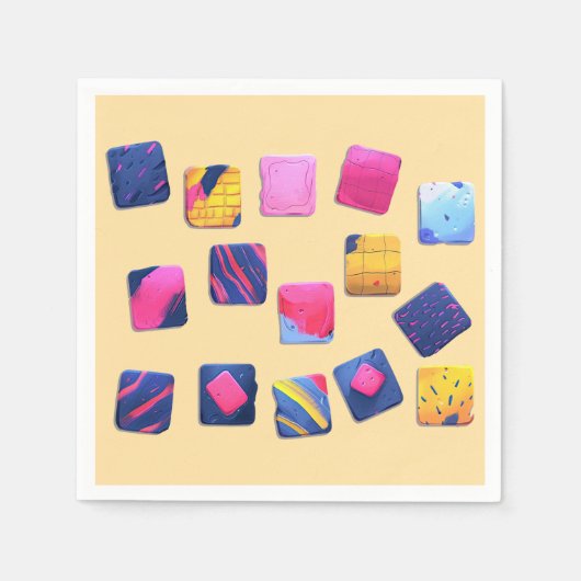 abstract, patroon, publixel, beste, cool, kleurrij servet (Voorkant)