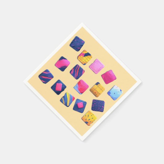 abstract, patroon, publixel, beste, cool, kleurrij servet (Hoek)