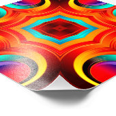 Abstract patroon regenboogkleuren foto afdruk (Hoek)
