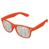 Abstract patroon retro zonnebril (Gekanteld)