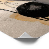 Abstract patroon rode bloemen achtergrond poster (Hoek)