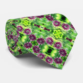 Abstract patroon rode en witte ventilator stropdas (Opgerold)