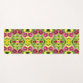 Abstract patroon rode en witte ventilator yogamat (Voorkant (horizontaal))