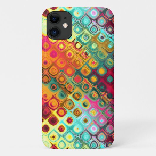 Abstract patroon rode vloeibare regenboog Stippen Case-Mate iPhone Case (Achterkant)
