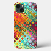 Abstract patroon rode vloeibare regenboog Stippen Case-Mate iPhone Case (Achterkant)
