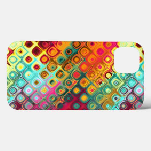 Abstract patroon rode vloeibare regenboog Stippen Case-Mate iPhone Case (Achterkant (horizontaal))
