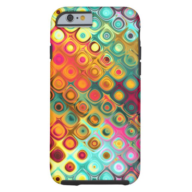Abstract patroon rode vloeibare regenboog Stippen Case-Mate iPhone Case (Achterkant)