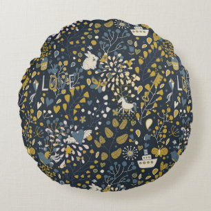 Abstract patroon rond kussen