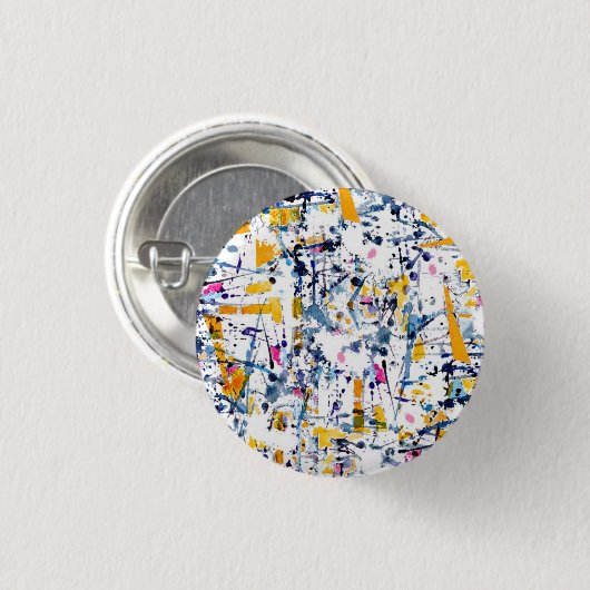 Abstract patroon ronde button 3,2 cm (Voorkant /achterkant)