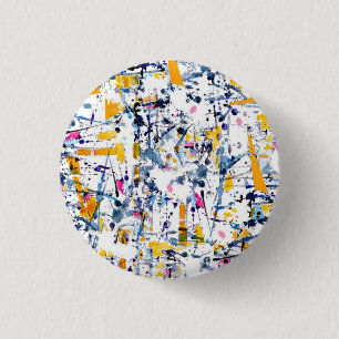 Abstract patroon ronde button 3,2 cm