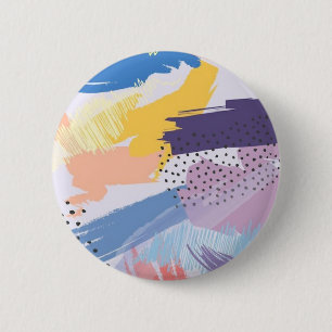 Abstract patroon ronde button 5,7 cm