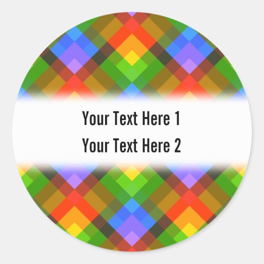 Abstract patroon. ronde sticker (Voorkant)
