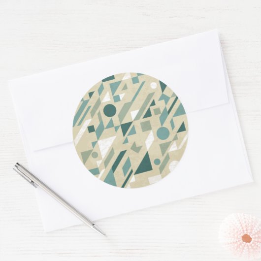 Abstract patroon ronde sticker (Envelop)