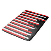Abstract patroon - rood badmat (Gekanteld)