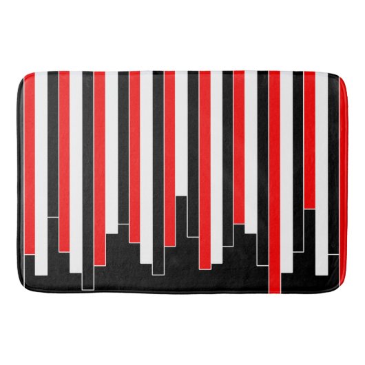 Abstract patroon - rood badmat (Voorkant)