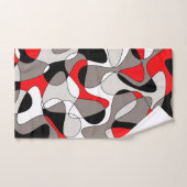 Abstract patroon - rood en grijs. handdoek (Handdoek)