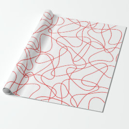 Abstract patroon - rood en wit. cadeaupapier