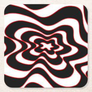 Abstract patroon - rood kartonnen onderzetters