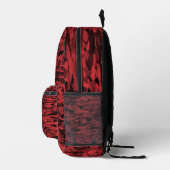 Abstract patroon rood zwart bedrukte rugzak (Rechts)