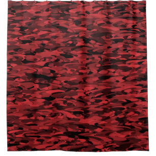 Abstract patroon rood zwart douchegordijn
