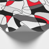Abstract patroon - rood, zwart en wit. cadeaupapier (Hoek)