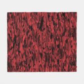 Abstract patroon rood zwart fleece deken (Voorkant (Horizontaal))