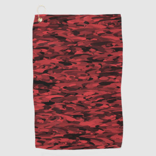 Abstract patroon rood zwart golfhanddoek