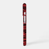Abstract patroon rood zwart iPhone 16 hoesje (Linkerkant)