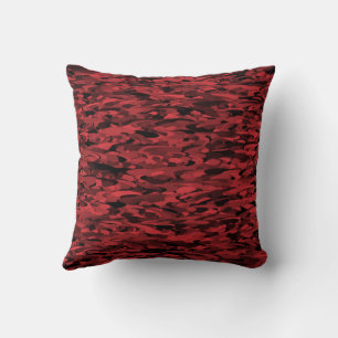 Abstract patroon rood zwart kussen