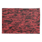 Abstract patroon rood zwart kussensloop (Achterkant-Links)
