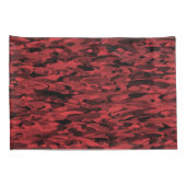 Abstract patroon rood zwart kussensloop (Achterkant-Rechts)