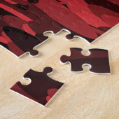 Abstract patroon rood zwart legpuzzel (Zijkant)